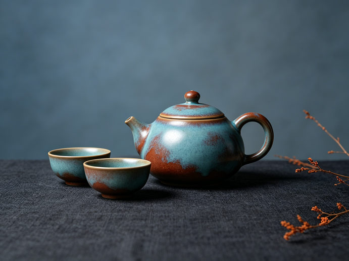 柴炉颜色釉系窑变茶具组合套装